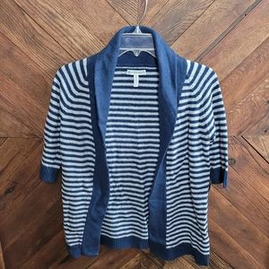 👚 Cardigan Aéropostale Femme M – Rayures Horizontales Bleues Et Jaunes – 100% Coton